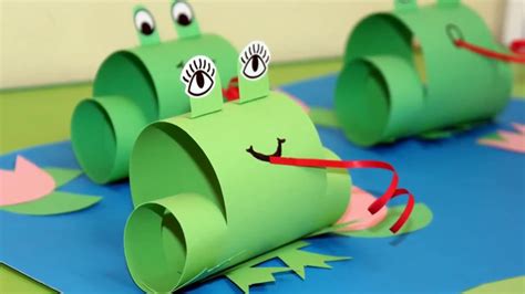 Papierowa żaba żaba Z Papieru Zabawa Z Dzieckiem Paper Frog Frog