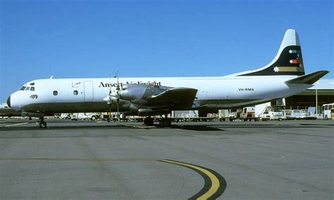 Ansett Lockheed L 188a Electra Vh Rma Lockheed Electra Lockheed Passenger Jet