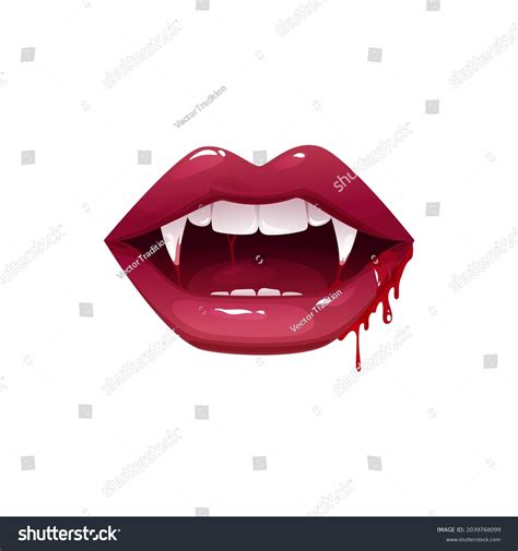 Sexy Vampire Lips And Fangs