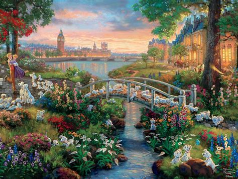 Thomas Kinkade Disney 101 Dalmatians 750 Pieces Ceaco Puzzle