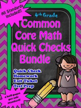 Common Core Math 4th Grade Quick Checks Bundle By Angela Owens TpT