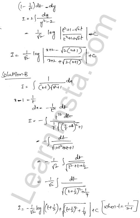 Rd Sharma Class Solutions Chapter Indefinite Integrals Ex