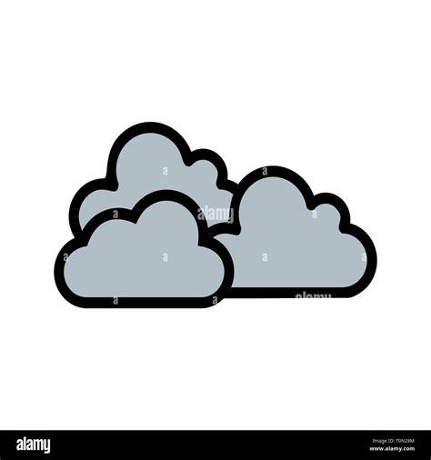 Illustration Cloudy Icon Stock Photo - Alamy