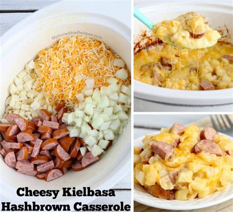 Slow Cooker Cheesy Kielbasa Hashbrown Casserole Dkh