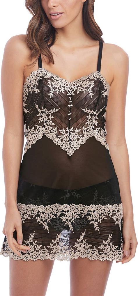 Wacoal Embrace Lace Chemise Black • Se Priser Nu