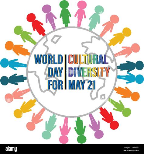 Poster Design For World Day Cultural Diversity Illustration Stock