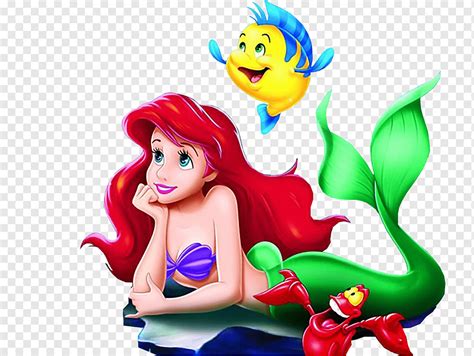 A Pequena Sereia Ariel Ilustração Ariel Scuttle A Walt Disney Company