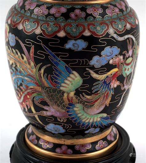 Bidlive Cloisonn Vase In Cloisonn With Dragon Decoration China