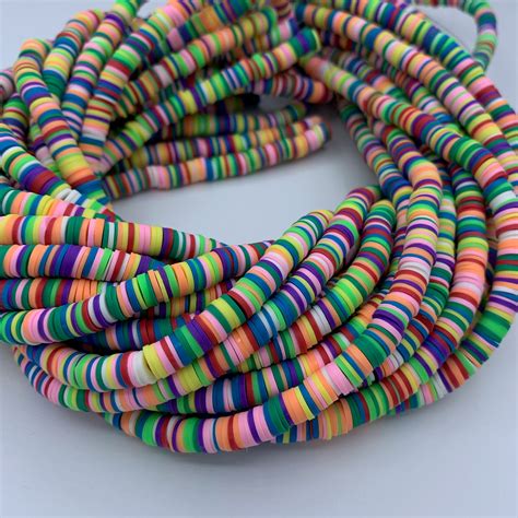 New Color Vinyl Heishi Beads 4mm 6mm 8mm Heishi Disc Beads Etsy