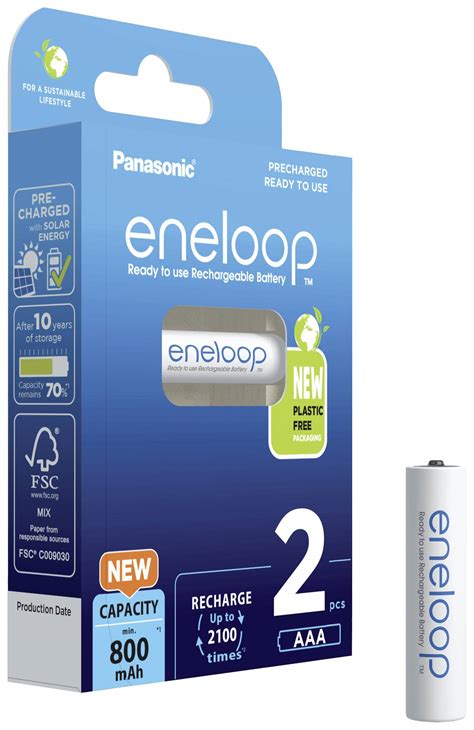 Panasonic Eneloop HR03 AAA Battery Rechargeable NiMH 800 MAh 1 2 V 2