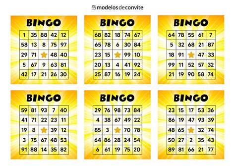 Bingo Em Ingles Para Imprimir - Bingo Em Pdf Para Imprimir