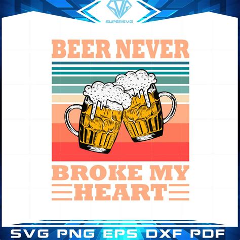 Retro Vintage Luke Combs Beer Never Broke My Heart Svg