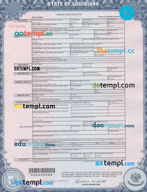 Usa Missouri State Birth Certificate Template In Psd Format Fully Editable By Doctempl Jun