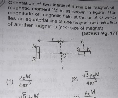 Magnetic Moment Of Bar Magnet