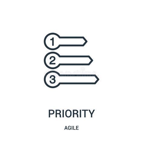 Priority Icon Vector From Agile Collection Thin Line Priority Outline