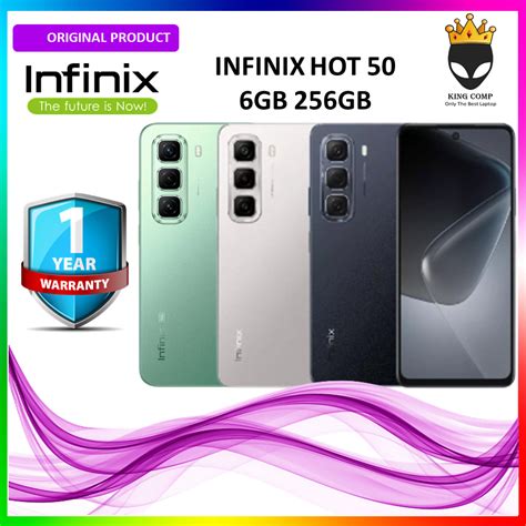 Jual HANDPHONE Infinix Hot 50 6GB 256GB Up To 12GB Extended RAM Helio G100 6 78 Inch 120Hz