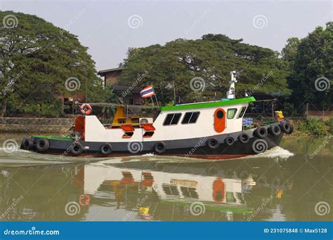 Traffic Of Vessels And Boats On River Stock Photo Image Of Boating