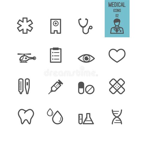 Reeks Van Medisch Pictogram Vector Illustratie Illustration Of Kruis