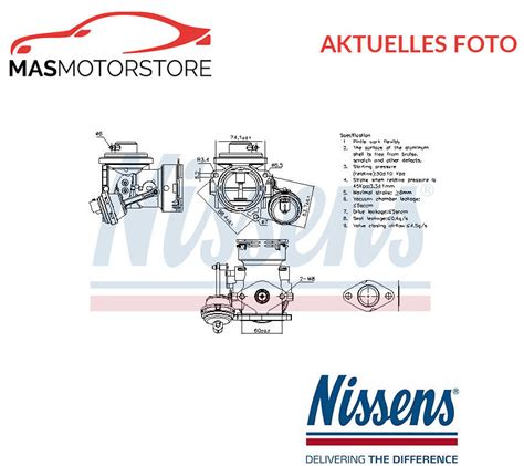 AGR VENTIL ABGASRÜCKFÜHRVENTIL NISSENS 98299 G FÜR SKODA OCTAVIA II 1 9