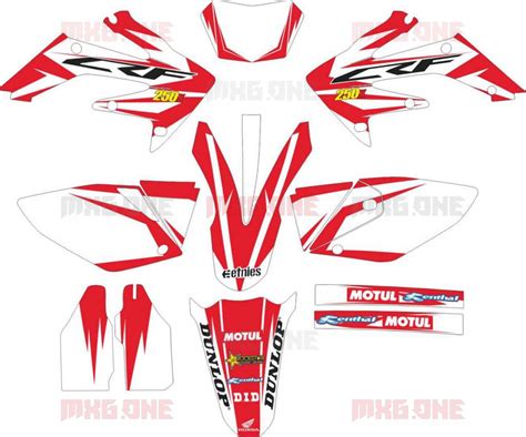 Honda Crf 250x 2004 2009 Crf 450x 2005 2008 10 Stickers Set Mxgone