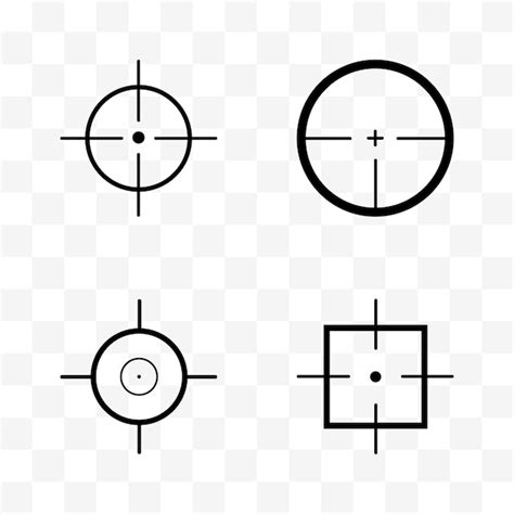 Premium Vector Target Aim Crosshair And Sight Symbol Sniper Rifle Aim