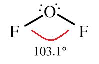 Structure and bond angle of F2O - Chemistry - Chemical Bonding and Molecular Structure ...