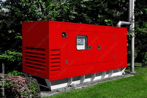 red diesel emergency generator for uninterruptible power supply, fuel ...