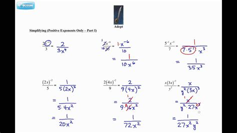 42 Integral Exponents Adept Pre Calculus 10 Youtube