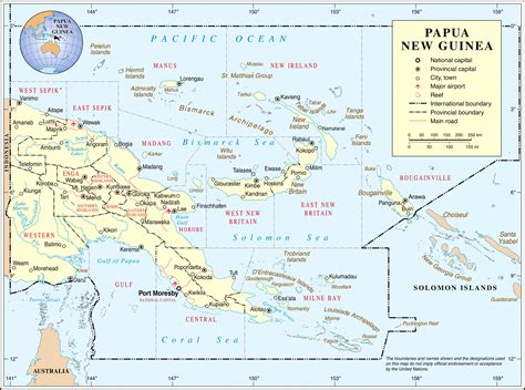 巴布亚新几内亚交通旅游地图_巴布亚新几内亚地图查询