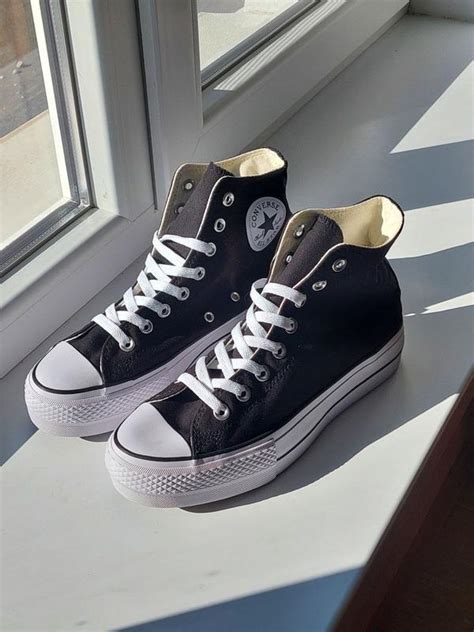 Кеди жіночі converse chuck taylor all star platform black/кеды женские ...