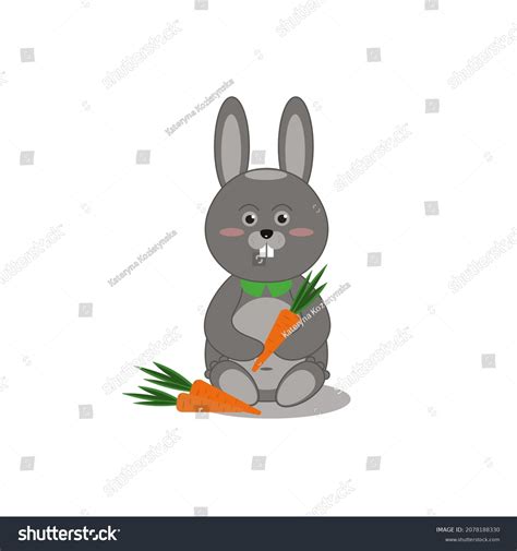 Bunny Carrot Vector Illustration Stock Vector (Royalty Free) 2078188330 ...