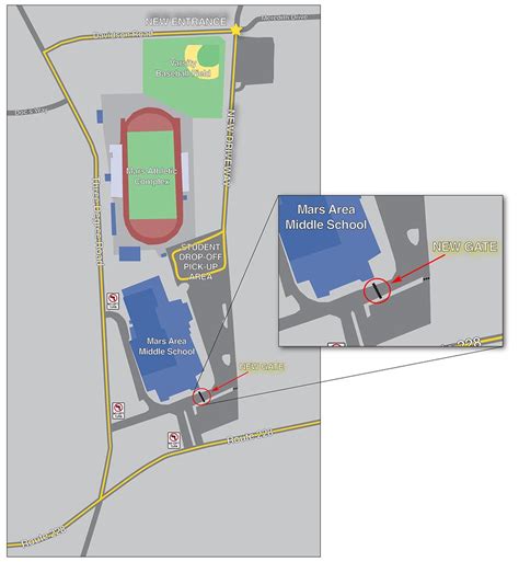 New Gate Traffic Pattern On Middle School Campus Mars Area School