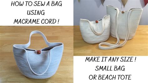 How To Sew Bag Using Macrame Cord Youtube