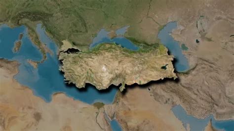 Turkiye Turkey Map Extract Shadow S Stock Video Pond