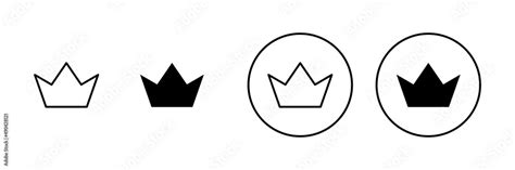 Crown icons set. crown sign and symbol Stock Vector | Adobe Stock