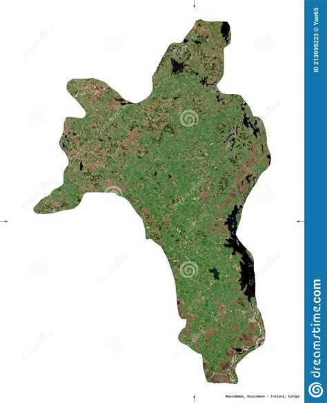 Roscommon Ireland White Solid Sentinel 2 Satellite Stock Image