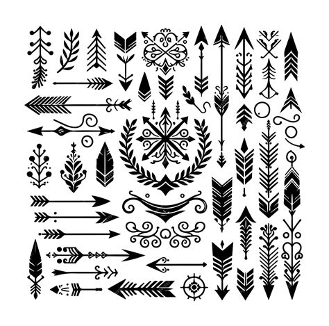 Premium Vector Vector Vintage Arrows Set Vector