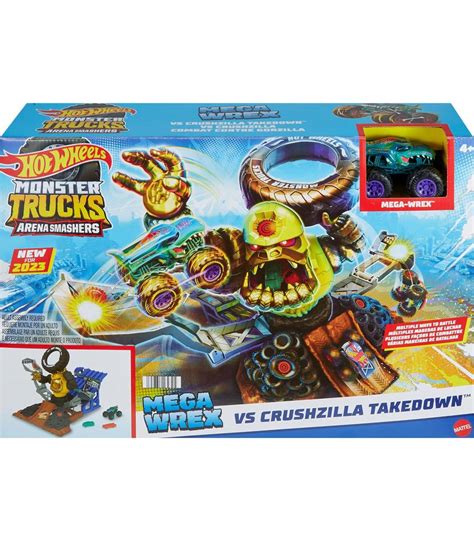 HOT WHEELS MOSTER TRUCKS ARENA DE DEMOLICIÓN RETO FINAL GOR ZILLA DE MATTEL JUGUETES PANRE
