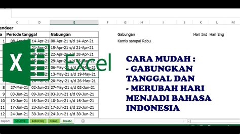 Tips Excel Cara Merubah Format Hari Ke Bahasa Indonesia Dan