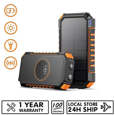 Solar Wireless Powerbank Mah Mah Solar Charger Fast Charging