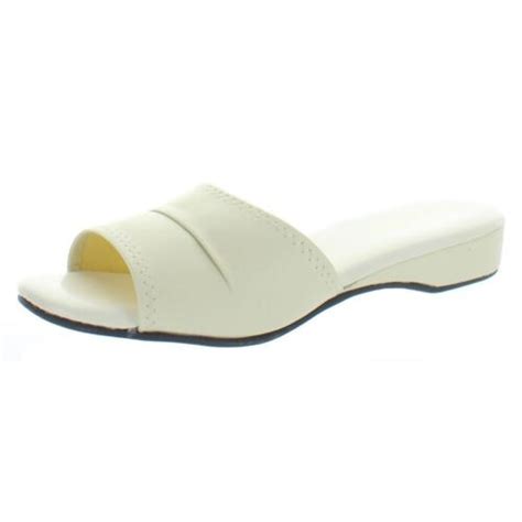 Daniel Green Womens Dormie Ivory Slide Slippers 75 Medium Bm Bhfo