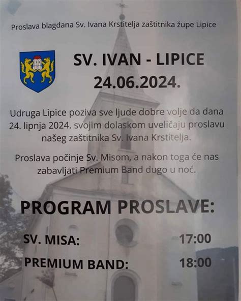 Proslava Blagdana Sv Ivana Krstitelja Za Titnika Upe Lipice