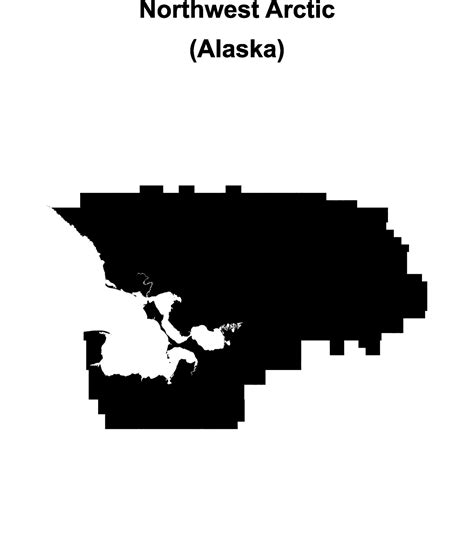 Northwest Arctic Borough Alaska Blank Outline Map Vector Art