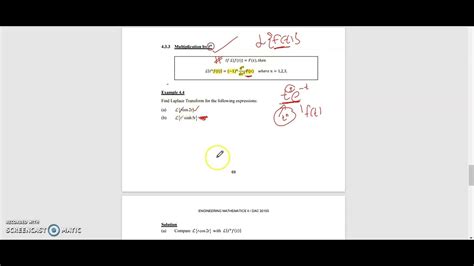 Laplace Transform Multiplication By T N Youtube