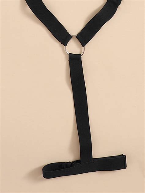 Strappy Cupless Harness Lingerie Set Shein Usa