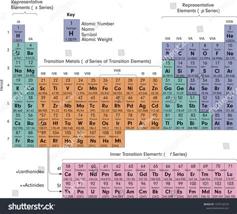 Periodic Table Vector เวกเตอร์สต็อก ปลอดค่าลิขสิทธิ์ 1379126570 Shutterstock