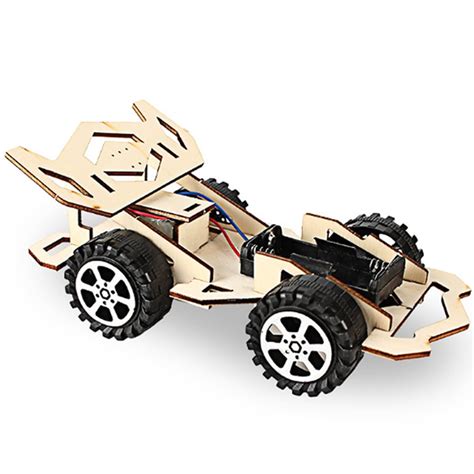 Wood Racing Car Diy Kit Kids Toy Diy Kit Electric Wooden Racing Car For