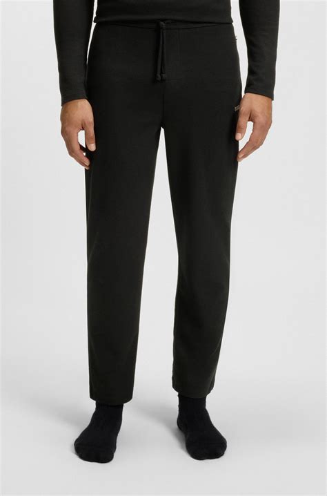 BOSS - Pajama bottoms with embroidered logo - Black