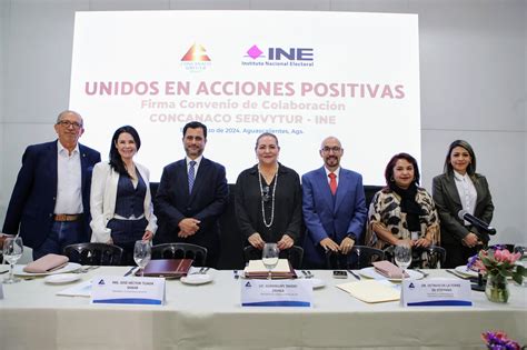 Firma de convenio de colaboración INE CONCANACO SERVYTUR Central