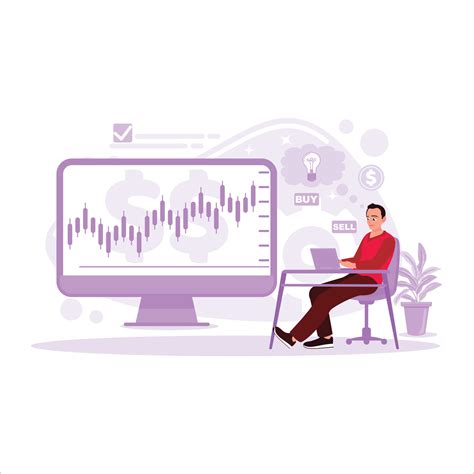 Businessman, with his laptop, opens the investment stock market and